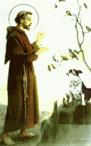 St Francis preaching to Spike